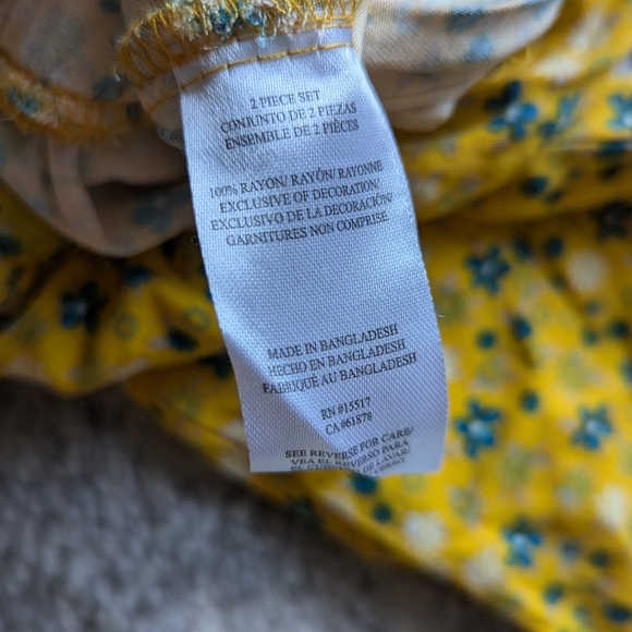 Nanette Lepore romper yellow floral one piece onesie baby girl toddler 3T - Picture 4 of 6